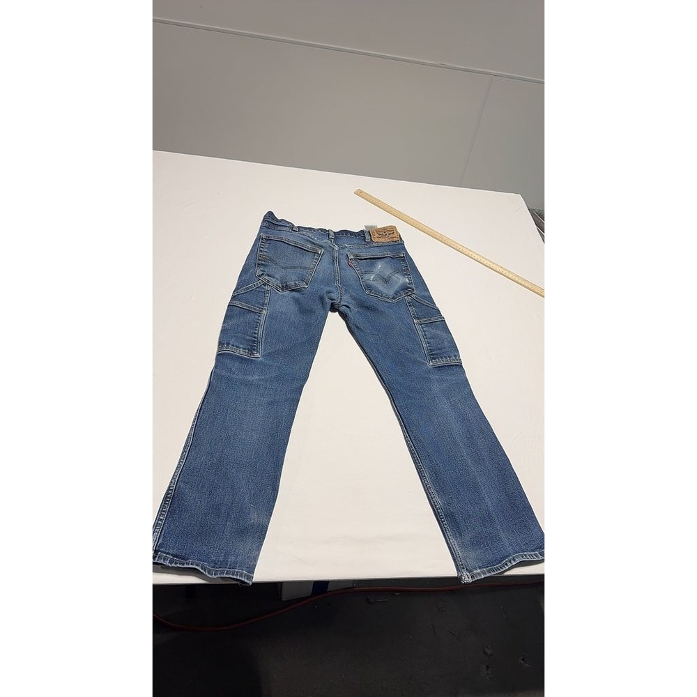 Levis Workwear Denim Jeans Mens 32x26 Blue Utility Carpenter Pants Rugged Casual